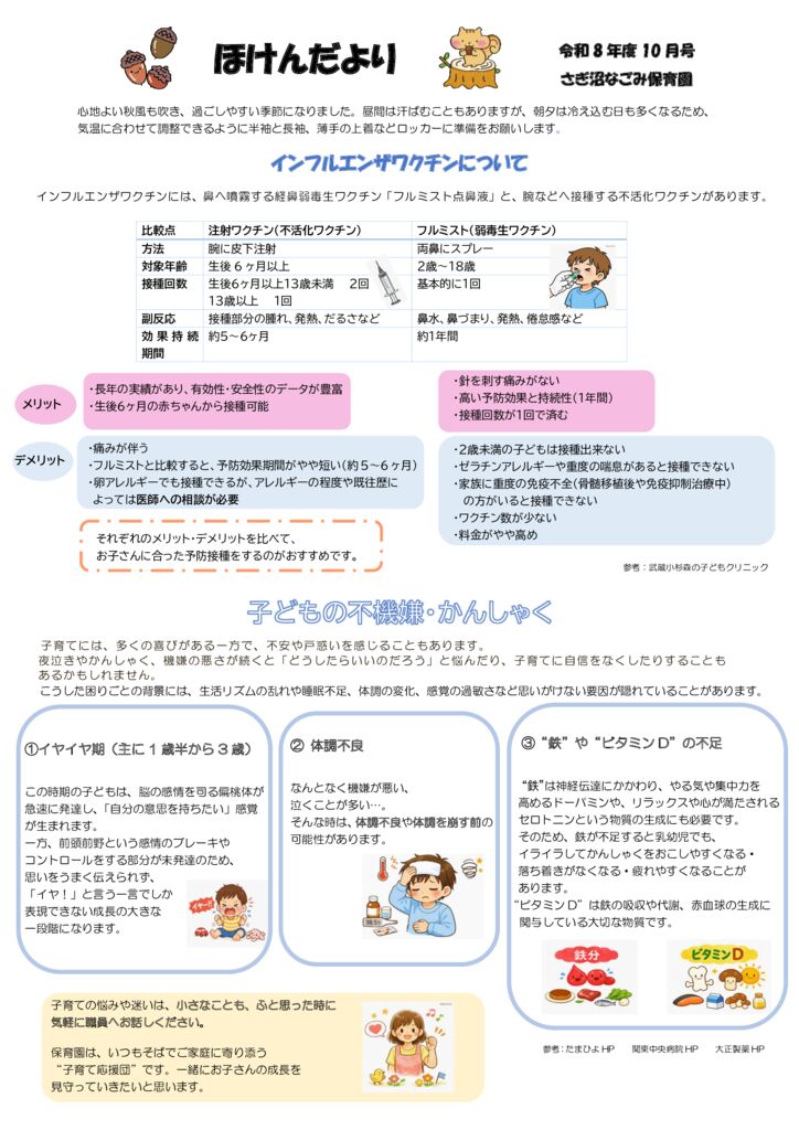 ほけんだより10月号